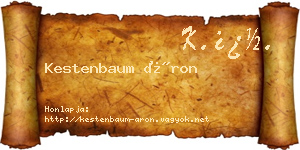 Kestenbaum Áron névjegykártya