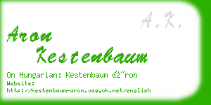 aron kestenbaum business card